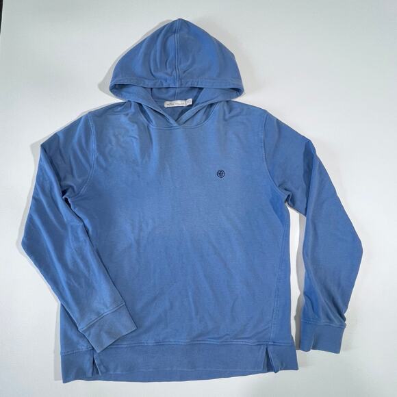 Peter Millar Women Sweatshirt Medium Blue Natural Fading Hoodie Pullover - Picture 4 of 10